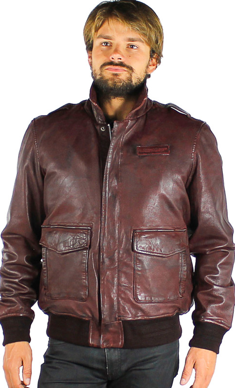 Maverick Redskins Blouson Cuir Homme