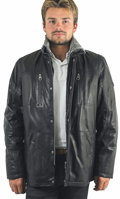 Leonard Trapper Veste Cuir Homme