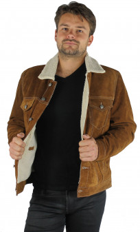 Trucker Daytona Blouson Cuir Suédé