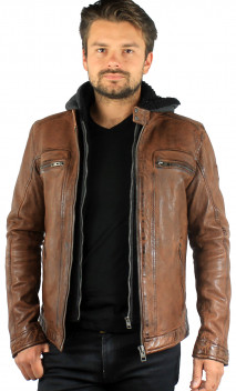 Blouson Cuir Homme Oakwood Drink