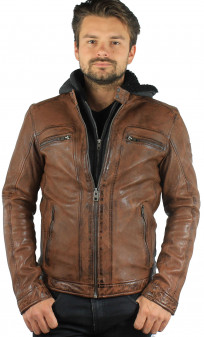 Blouson Cuir Homme Oakwood Drink