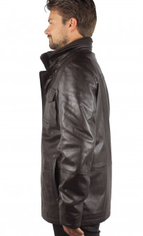 Sabir Black Lines Veste Cuir Homme