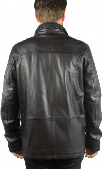 Sabir Black Lines Veste Cuir Homme