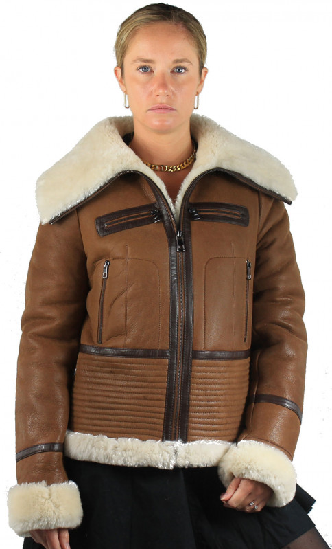 Bombardier Femme Agneau Shearling Galatea