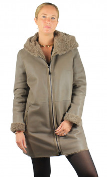 Livy2 Manteau Peau Lainée Réversible Giorgio