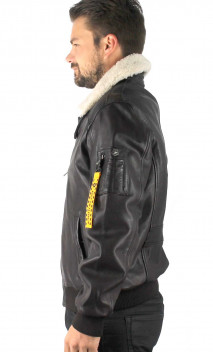 20270 Blouson Cuir Homme Aviateur Milestone