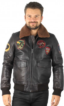 Omega Blouson Cuir Homme Aviateur Redskins