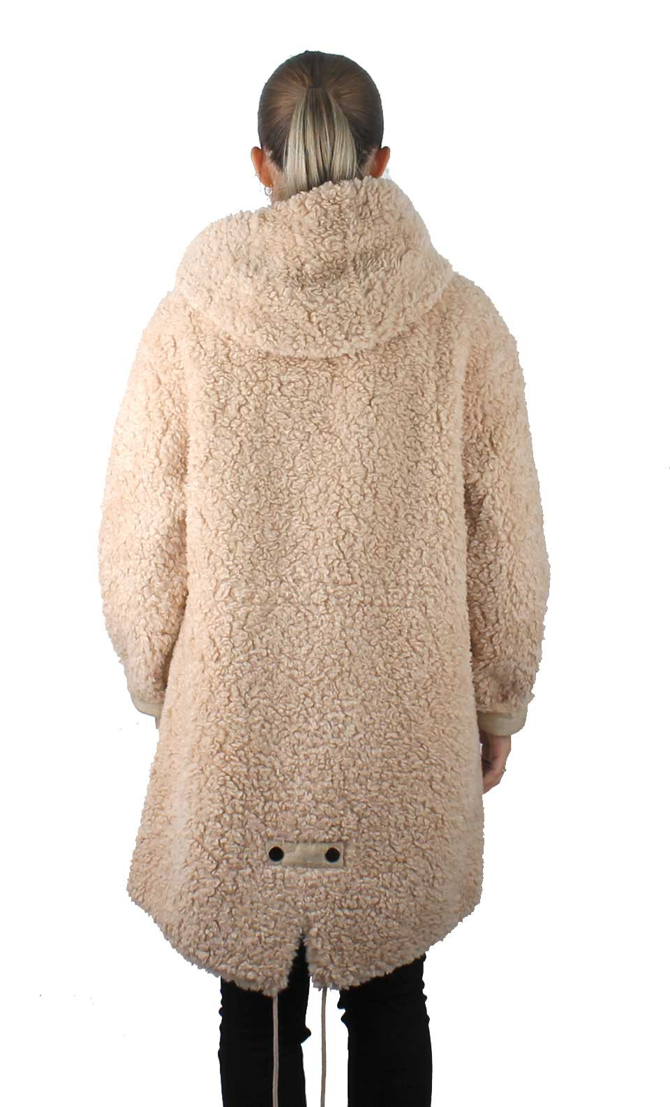 manteau bouclette femme avec capuche