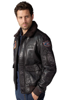 Raven Alpha Blouson Cuir Homme Aviateur Patrouille De France