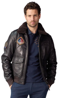 Raven Alpha Blouson Cuir Homme Aviateur Patrouille De France