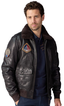 Raven Alpha Blouson Cuir Homme Aviateur Patrouille De France