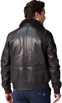 Raven Alpha Blouson Cuir Homme Aviateur Patrouille De France