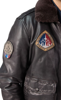 Raven Alpha Blouson Cuir Homme Aviateur Patrouille De France