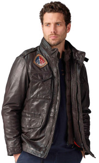 Battle Dity Veste Cuir Homme Aviateur Patrouille De France