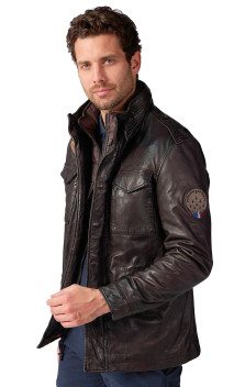 Battle Dity Veste Cuir Homme Aviateur Patrouille De France