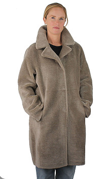 Venus Taupe Manteau Femme Laine Oakwood