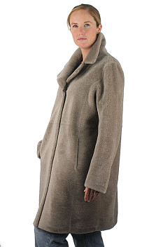 Venus Taupe Manteau Femme Laine Oakwood