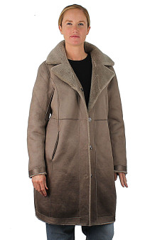 Venus Taupe Manteau Femme Laine Oakwood