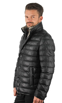 MSBenson Veste Cuir Doudoune Homme Milestone