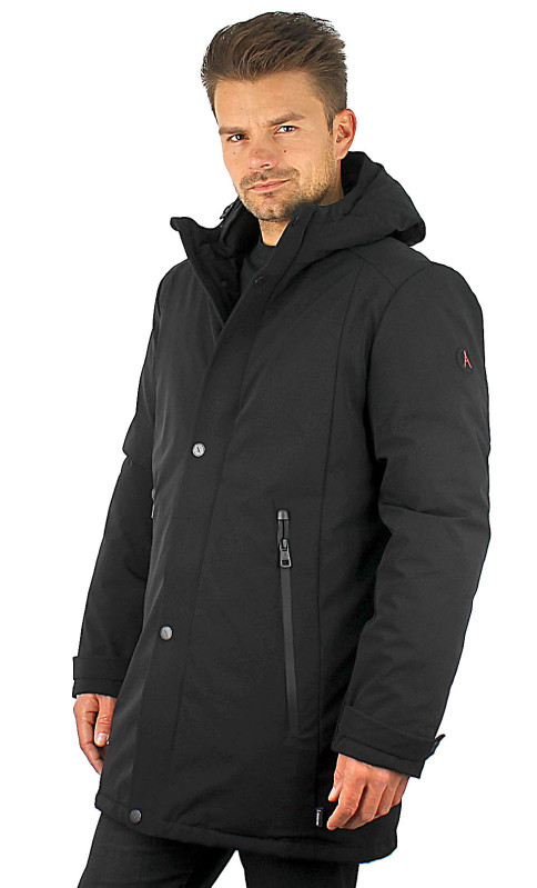 DONDERS Parka Homme Mi Longue 21748 coloris noir couleur Noir Tailles Hommes 52