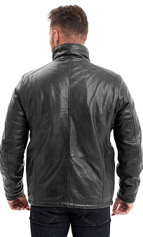 Crowell Noir Blouson Cuir Homme Daytona