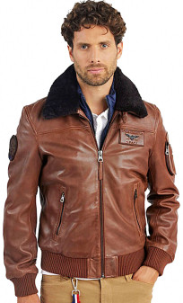 Rafal Ycon Blouson Cuir Homme Aviateur  Patrouille De France