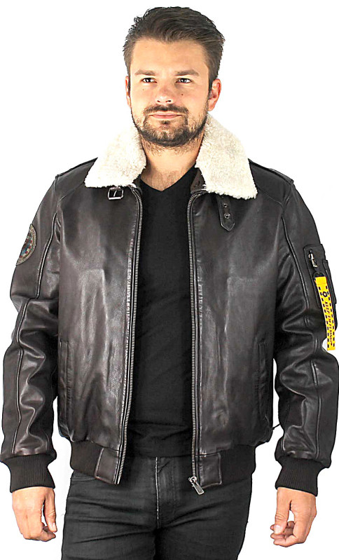 20270 Blouson Cuir Homme Aviateur Milestone