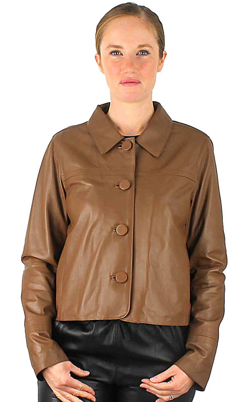 Grace Veste Courte Cuir Femme Oakwood